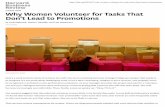 LEADING TEAMS Why Women Volunteer for Tasks That Don’t ... · do so — but 7% of women volunteered, compared with 2.6% of men. There are of course many reasons why women volunteer