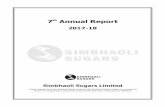simbhaolisugars.comsimbhaolisugars.com/pdfs/SSL-7th_Annual_Report_2017-18.pdf · 2 NOTICE Notice is hereby given that the 7th Annual General Meeting (AGM) of the members of Simbhaoli