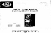 PHASE DIRECTIONAL OVERCURRENT RELAYS E-Manuals/GE Relays/GEI-50275… · GEI-50275 Phase Directional Overcurrent Relay Type JBC The time curves of the time overcurrent unit are shown