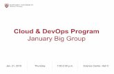 January Big Group Cloud & DevOps Programcloud.huit.harvard.edu/files/hcs/files/cloud-devops-biggroup-jan16.pdf · Cloud & DevOps Program January Big Group Jan. 21, 2015 Thursday 1:00-2:00