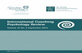International Coaching Psychology Revieworganisationalpsychology.nz/wp-content/uploads/2019/07/...International Coaching Psychology Review l Vol. 10 No. 2 September 2015 117 Editorial: