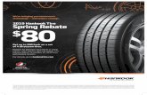 2019 Hankook Tire Spring Rebate 80 - Certified Service · Hankook Tire Canada Corp. and its Rebate Processing Center are not responsible for lost, damaged, postage due or misdirected