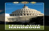 LEGISLATIVE HANDBOOK - American Legion...we’ve lost battles – for example, in 1933, the Economy Act nearly eliminated all veterans and dependents benefits. The Legion refused to