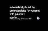 automatically build the perfect palette for you plot …...automatically build the perfect palette for you plot with paletteR Andrea Cirillo 9th MilanoR meeting, 20th November 2017