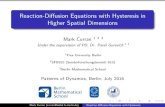 Reaction-Di usion Equations with Hysteresis in Higher ...dynamics.mi.fu-berlin.de/preprints/curran-POD2016-Talk.pdf · Reaction-Di usion Equations with Hysteresis in Higher Spatial