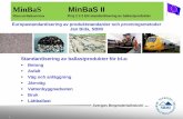 MinBaS MinBaS II · 2011-04-22 · Sveriges Bergmaterialindustri 3 EN –standarder för ballast SS-EN –Produktstandarder: •SS-EN 12620 Ballast för betong •SS-EN 13043 Ballast