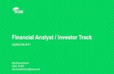 Financial Analyst / Investor Track - Micro Focus · 2017-10-12 · 3 SUSE at a Glance 1st Enterprise Open 1st Stack Distribution Enterprise Linux & Open Stack Distribution 25+ Years