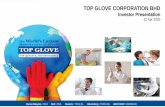 TOP GLOVE CORPORATION BHD ... Page 3/22 Top Glove Corporation Bhd. (“Top Glove”) at aglance73.8 billion gloves pa 44 factories 700 production lines (As at March 2020) About 2,000