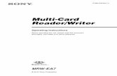 Multi-Card Reader/ ENG.pdf · PDF file 2016-03-16 · United States of America and/or other countries. ... † MRW-EA7 Multi-Card Reader/Writer † USB cable † Read Me First System