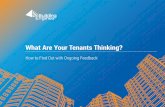 What Are Your Tenants Thinking? - Building Engines...right team setup will send your tenant service performance into overdrive. Data on performance AND tenant sentiment, collected