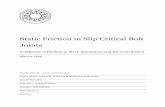 Static Friction in Slip Critical Bolt Joints1112556/FULLTEXT01.pdf · 2017-06-20 · Static Friction in Slip Critical Bolt Joints Coefficient of Friction in Steel, Aluminium and ED