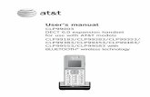 User’s manual...User’s manual User’s manual CLP99003 DECT 6.0 expansion handset for use with AT&T models CLP99183/CLP99283/CLP99353/ CLP99383/CLP99453/CLP99483/ CLP99553/CLP99583