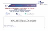 DRM+ Multi-Channel Transmission · 2016-04-07 · DRM+ Multi-Channel Transmission Multi Channel Spectrum (MCS) 1 - 5 - DRM+ Coverage Planning •Every broadcaster get his own DRM+