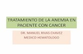 TRATAMIENTO DE LA ANEMIA EN PACIENTE CON CANCERirensur.gob.pe/images/IrensurArchivos/curso_2016... · los hepatocitos, dando lugar a la hipoferremia. •La síntesis de la hepcidina