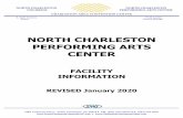 NORTH CHARLESTON PERFORMING ARTS CENTER · One Listen Systems RF transmitter and several RF receivers with ear buds are available upon ... Panasonic PT-RW930B 10,000 Lumen Laser projector