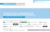 INDUSTRIAL MINERALS & METALS RESOURCES INVESTMENT … · 2015-04-27 · Welcome to Objective Capital’s Industrial Minerals & Metals Resources Investment Forum. We meet on the day