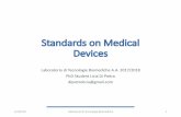 Standards on Medical Devices - unipi.it · IEC 60601 example (3/4) Particular Standards • IEC 60601-2-1 Medical electrical equipment -Part 2-1: Particular requirements for the basic