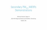 Secondary PM2.5 MERPs Demonstrations...= 367 tpy MERP (tpy) = 1.0 ppb ∗ 500𝑟𝑟𝑡𝑡𝑡𝑡 1.1𝑚4𝑡𝑡𝑡𝑡𝑝𝑝 = 441 𝑡𝑡𝑎𝑎𝑡𝑡 Tier 1 Demonstration: