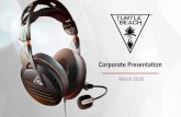 Corporate PresentationSite/...2) NPD and GFK reported retail revenue value of Turtle Beach headset sell-through for North America and UK representing vast majority of company global