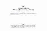 The Adoption Regulations, 2003 · 54 R.R.S. c.A-5.1 Reg 1 repealed 55 Coming into force PART I Forms Application For Order of Adoption ... A-5.2 REG 1 ADOPTION, 2003 Form of certificate