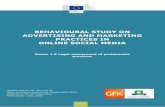 BEHAVIOURAL STUDY ON ADVERTISING AND MARKETING … · Project number: 2018.3823 Title: Legal assessment of problematic practices ... advertising and marketing, by a trader, directly