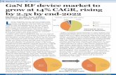 78 GaN RF device market to grow at 14% CAGR, …...uncertainty, Yole adds. GaN RF device market to grow at 14% CAGR, rising by 2.5x by end-2022 Market to double from $300m over next