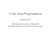 C for Java Programmersblk/cs3548-GPU-sum11... · C for Java programmers Java is mid-90s high-level OO language ... %n.mg real number in width n, m digits of precision float, double