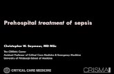 Prehospital treatment of sepsis treatment of sepsis Christopher W. Seymour, MD MSc ... (vasopressors for shock) Hemodynamic support •SOAP II trial •1,044 septic shock •More arrhythmias