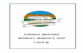 COUNCIL MEETING MONDAY, MARCH 9, 2020 7:00 P.M....for the regular meeting of the redcliff town council monday, march 9, 2020 – 7:00 p.m. redcliff town council chambers agenda item