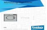 Washing Machine...• When the washing machine and dryer are placed on top of each other, their total weight –when loaded– amounts to 180 kilograms. Place the product on a solid