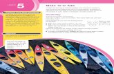 LessonLesson Make 10 to Add - hand2mind Unit2...Use the strategy of making a ten to add more easily: +˜5 kayaks=˜10+˜ kayaks Make 10 to Add Children are learning to interpret addition