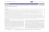 Making sense of implementation theories, models and frameworks · Making sense of implementation theories, models and frameworks Per Nilsen Abstract Background: Implementation science