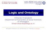 Logic and Ontology - Indian Institute of Technology Kanpurhome.iitk.ac.in/~mohua/school/themes/Logic and Ontology.pdf · logic and ontology –Lingua philosophica, lingua universalis
