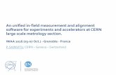 An unified in-field measurement and alignment software for … · 2018-07-27 · An unified in-field measurement and alignment software for experiments and accelerators at CERN large