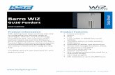 Barro WiZ et - KSR Lighting...KSR Barro GU10 Pendant lights Wiz Range-DS – 3rd July 2019 Product Dimensions KSRWIZ218-223 KSR Lighting is constantly developing and improving its