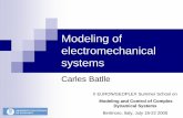 Modeling of electromechanical systems of... · Modeling of electromechanical systems Carles Batlle II EURON/GEOPLEX Summer School on Modeling and Control of Complex Dynamical Systems