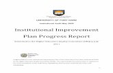 Institutional Improvement Plan Progress Reportwvw.ufh.ac.za/files/Institutional Improvement Plan Progress Report.pdf · Report provides an account of what has been achieved to date,