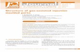 Structure of gas-assisted injection moulded partsjamme.acmsse.h2.pl/papers_vol38_2/3824.pdf · process, 1-molten polymer, 2-solidified polymer layer, 3-injection mould, 4-flow front