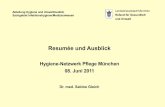 Resumée und Ausblick - muenchen.de · Resumée und Ausblick Hygiene-Netzwerk Pflege München 08. Juni 2011 Dr. med. Sabine Gleich Landeshauptstadt München Referat für Gesundheit
