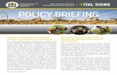 MiNiStry of Agriculture, Better Data. Better Decisions ...vitalsigns.org/sites/default/files/VS_Policy Briefing A4.pdf · agriculture, soil and water conservation, resilient crop