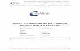 Project Description for the Micro Modular Reactor™ Project ... · Project Description for the Micro Modular Reactor™ Project at Chalk River Document Classification Number Revision