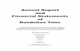 Annual Report and Financial Statements of Dandelion Time€¦ · 1. Report of Trustees The Trustees present their report with the financial statements of the charity 1136613 for the