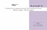CVQ Occupational Standard for Massage Therapy€¦ · Level 3 . CVQ Occupational Standard for Massage Therapy The National Training Agency The Villa, St. George’s. GRENADA. Phone: