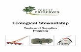 Ecological Stewardship Tools and Supplies Program - Forest ...€¦ · Tool and Supply Catalog September 2016 Page 6 FPCC VOLUNTEER TOOL AND SUPPLY MANUAL Disposable gloves – One-time