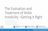 The Evaluation and Treatment of Ankle Instability Getting ...media-ns.mghcpd.org.s3.amazonaws.com/sports2018/2018_injured_… · T E A M P H Y S I C I A N N E W E N G L A N D R E