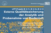 Externe Qualitätssicherung der Analytik und Probenahme von ...€¦ · Bayerisches Landesamt für Umwelt Bayerisches Landesamt für Umwelt LFP-Projekt B 3.11, B 3.12, B 3.13 Externe