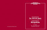 Gabriel Fauré Requiem - Städtischer Musikverein Gütersloh · Gabriel Fauré, 1845–1924 „Mein Requiem ist so sanftmütig wie ich selbst. Ich sehe den Tod nicht als ein einseitiges