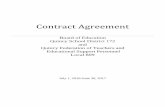Contract Agreement - QPS€¦ · (“ESP”) Local 809, affiliated with the Illinois Federation of Teachers, American Federation of Teachers, AFL-CIO, (“Union”), incorporates