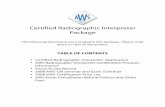 Certified Radiographic Interpreter Package · Certified Radiographic Interpreter Package The following documents are included in this package. Please scroll down to view all documents.