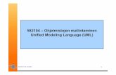 582104 – Ohjelmistojen mallintaminen Unified Modeling ... · • UML määrittelee käyttötapauskaavion, mutta kaaviotekniikkaa olennaisempaa on kunkin käyttötapauksen tekstuaalinen